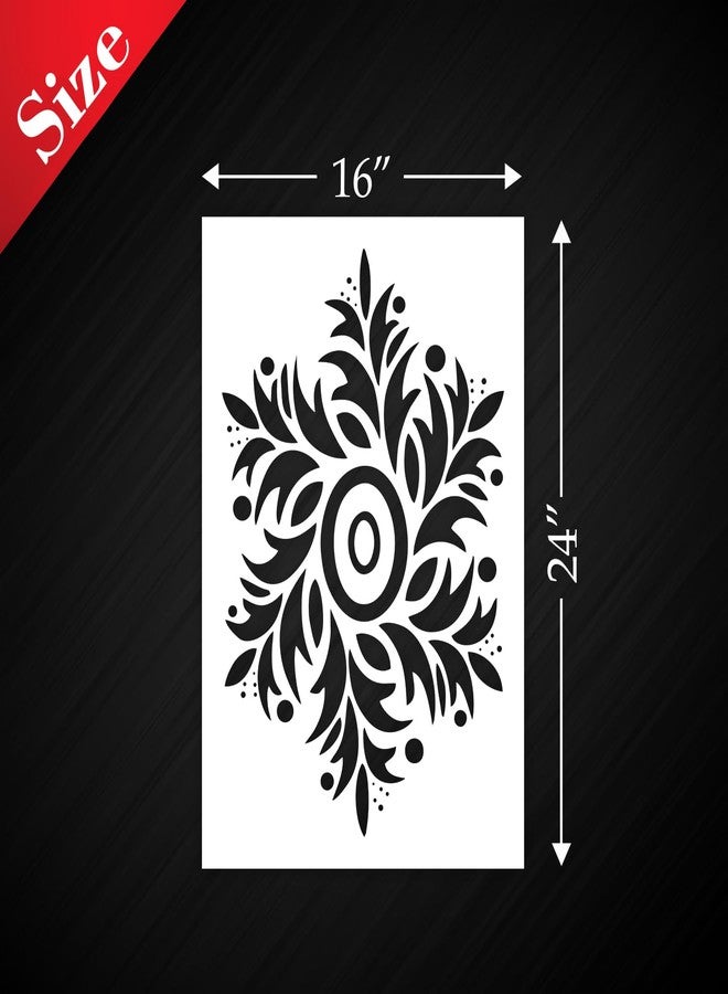 StenCart Stencil for Wall Painting Home Daydream Floral Reusable Wall Stencil Design for Wall Decoration(16 inchx24 inch)-Suitable for Room Decor,Ceiling andFloors Stencil(Pack of 1) - Image 2